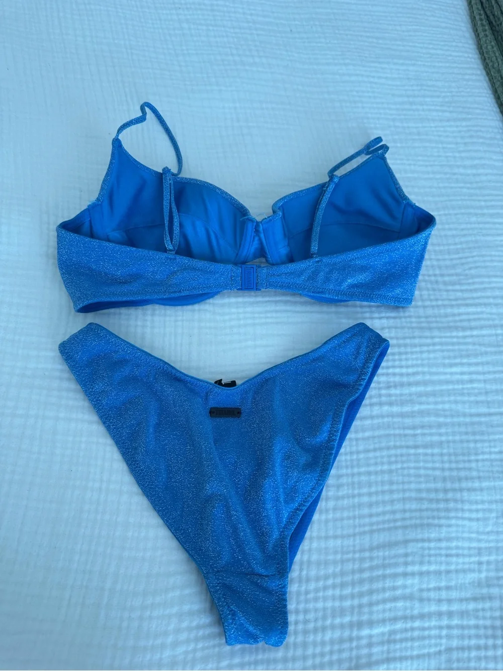 triangl swimwear Shimmery Blue Bikini Set